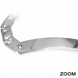 Bracelet d'identification de style montre à graver en acier inoxydable 4
