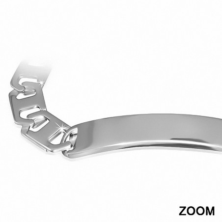 Bracelet d'identification de style montre à graver en acier inoxydable 5
