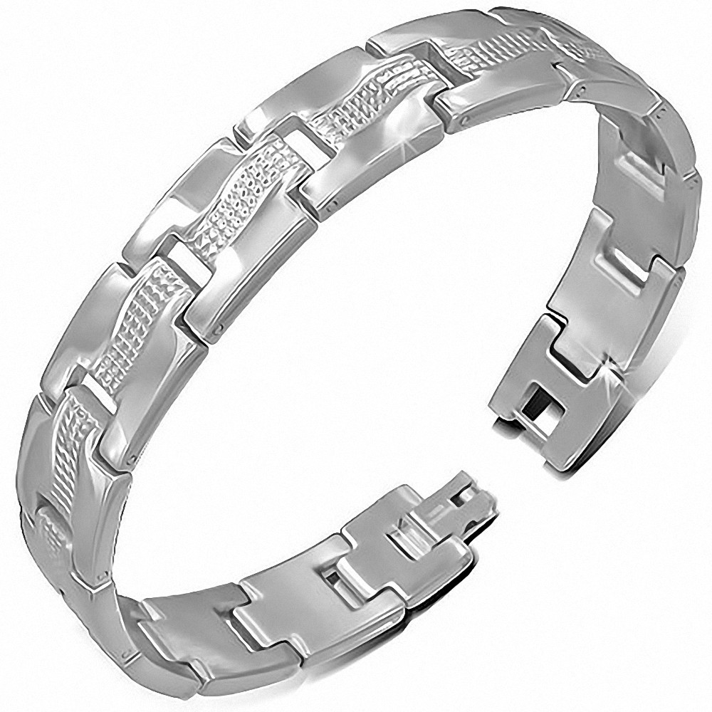 Bracelet à maillons fantaisie en acier inoxydable avec mailles 275