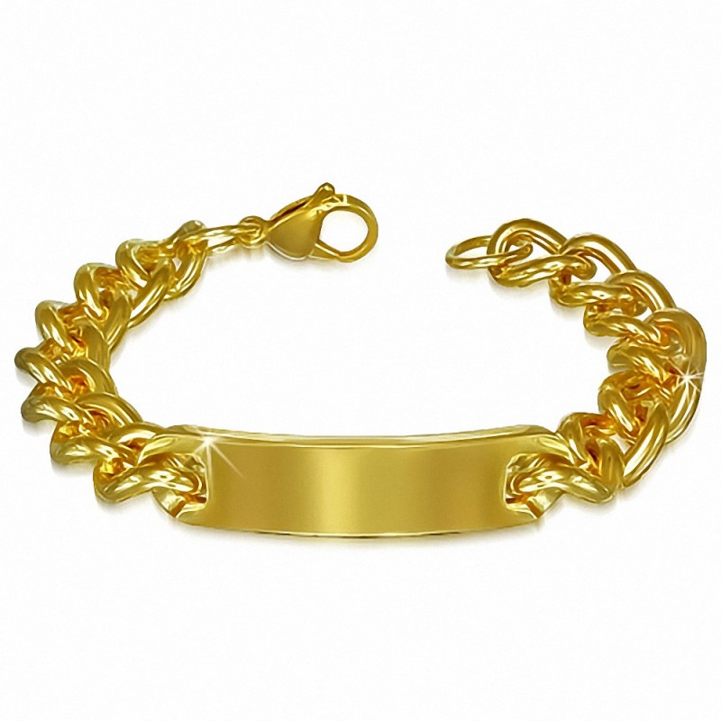 Bracelet style montre en acier inoxydable doré B
