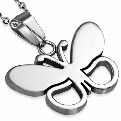 Pendentif breloque papillon en acier inoxydable