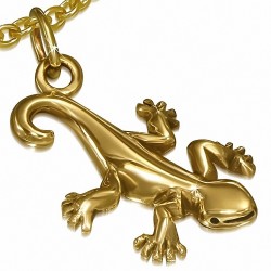 Pendentif fantaisie Lézard chanceux  en bronze