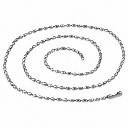 Chaîne à maillons ovales militaire en acier inoxydable L-60cm | W-1.5mm