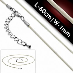 L-60cm | Cordon en nylon simple brin et chaîne de rallonge - W-1mm
