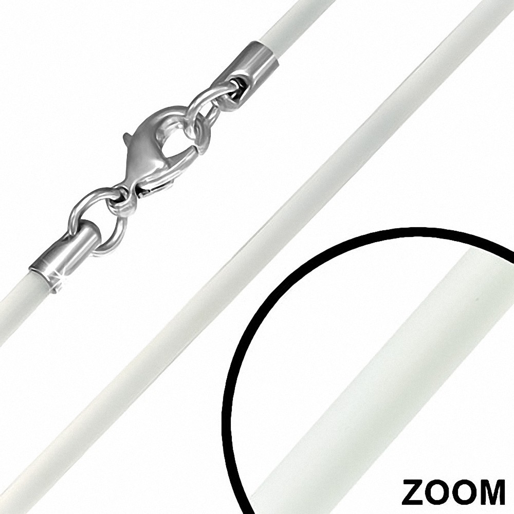 L-51cm | W-2mm Fashion Alliage Clear Simple Cordon En Caoutchouc Corde Chaîne