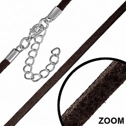 L-62cm | Cordon monobrin en nylon marron fashion et chaîne de rallonge