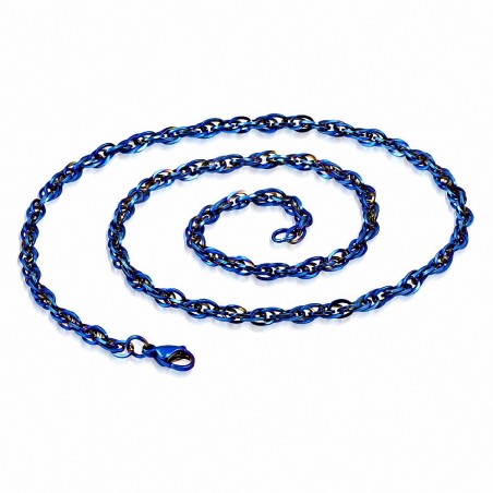 Chaîne à maillons elliptiques en acier inoxydable anodisé L-60cm | W-2.7mm