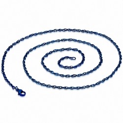 Chaîne à maillons elliptiques en acier inoxydable anodisé L-60cm | W-2mm