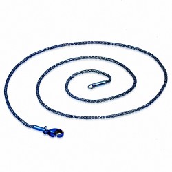 Chaîne à maillons fantaisie avec fermoir mousqueton en acier inoxydable anodisé L-45cm | W-1.4mm