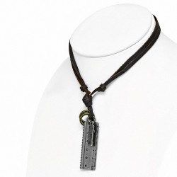 Collier ajustable en cuir avec bretelles réglables en Alliage
