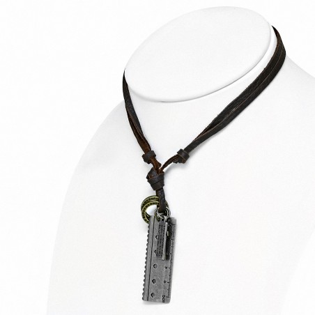 Collier ajustable en cuir avec bretelles réglables en Alliage