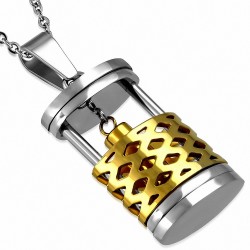 Pendentif lanterne en acier inoxydable argenté/doré