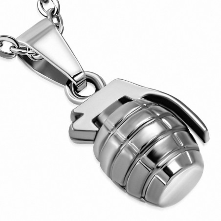 Pendentif Grenade à Main en Alliage Fashion argenté