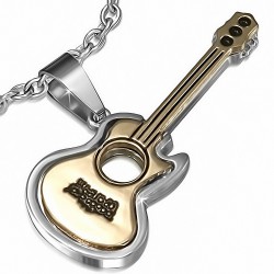 Pendentif en alliage instrument de musique guitare électrique 1 laitonnée