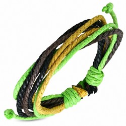 Bracelet ajustable en corde multicolore 872
