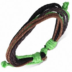 Bracelet ajustable en corde multicolore 873