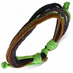 Bracelet ajustable en corde multicolore 874