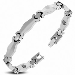 8mm | Bracelet magnétique en forme de diamant géométrique en carbure de tungstène