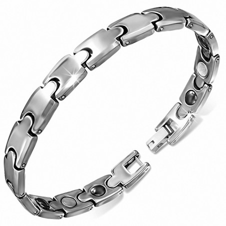 Bracelet magnétique de lien de panthère des hommes de carbure de tungstène de 8mm de large