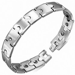 Bracelet magnétique de lien de panthère des hommes de carbure de tungstène de 13mm de large