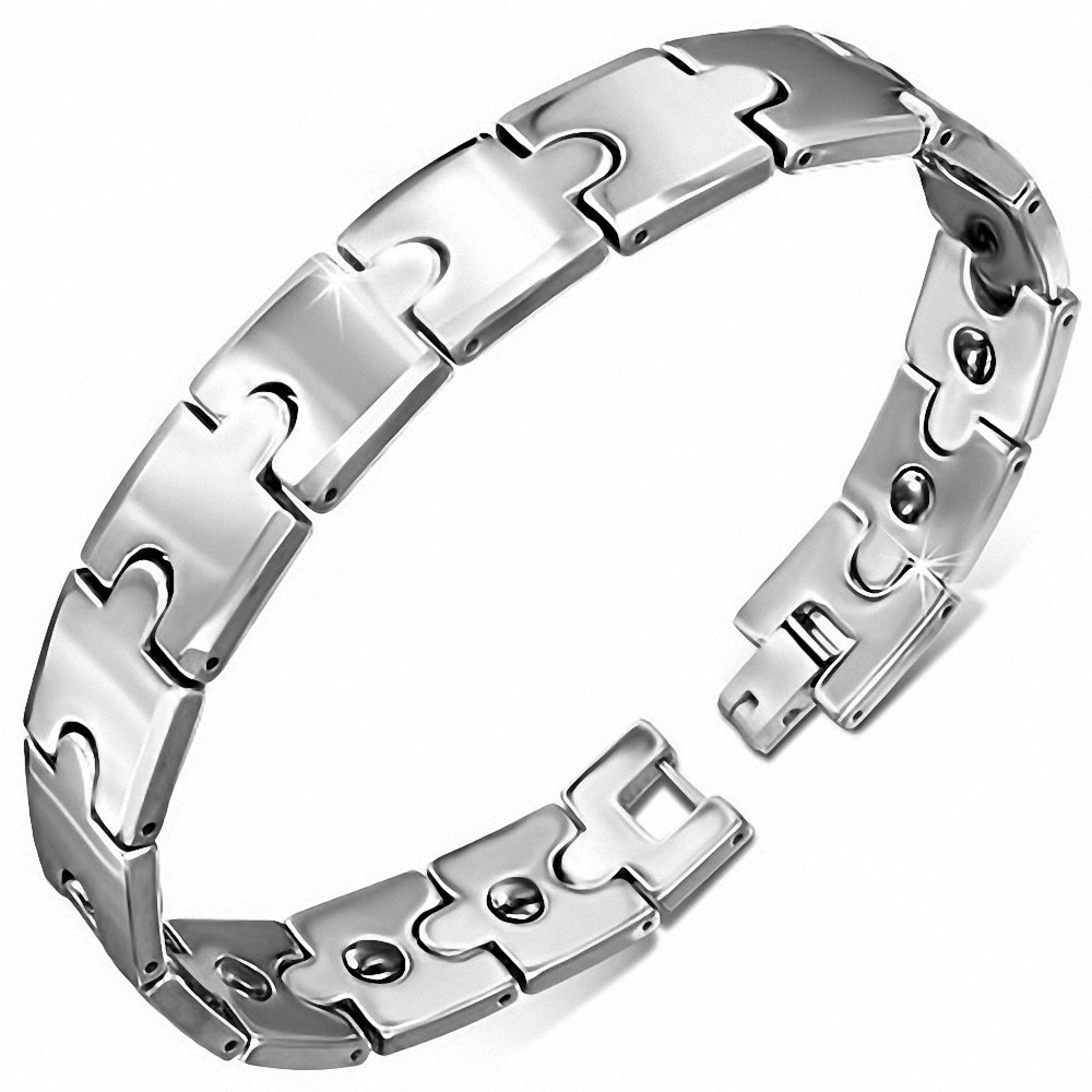 Bracelet magnétique de lien de panthère des hommes de carbure de tungstène de 13mm de large