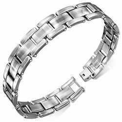 Bracelet magnétique avec maillons panthère  carbure de tungstène de 14mm de large