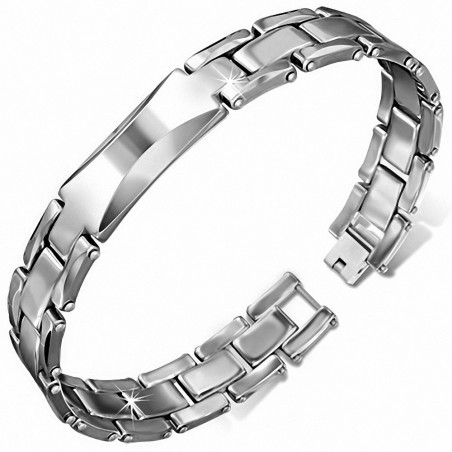 Bracelet magnétique style montre en carbure de tungstène de 14 mm de large