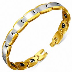 L-19cm L-10mm | Bracelet magnétique à maillons panthère en carbure de tungstène