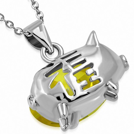 Pendentif en cristal en alliage  avec pierres facettées