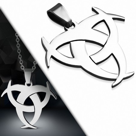 Pendentif de symbole Biohazard en acier inoxydable