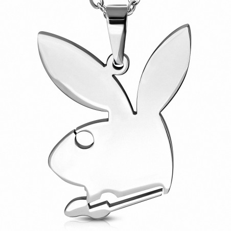 Pendentif signe du zodiaque chinois - Lapin / Lapin en acier inoxydable