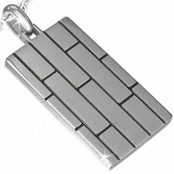 Pendentif charm  étiquette de mur en acier inoxydable 2 tons