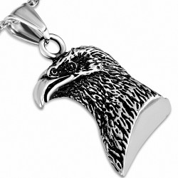 Pendentif breloque Eagle Bird en acier inoxydable 2 tons