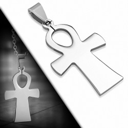 Pendentif croix ankh-égyptienne à graver 4x2.4cm en acier inoxydable