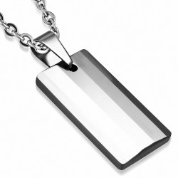 Pendentif rectangulaire à facettes en carbure de tungstène