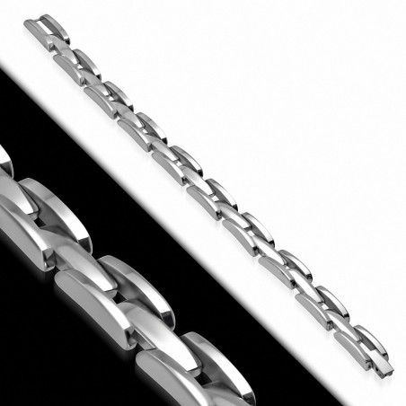 Bracelet à maillons  hommes en acier inoxydable poli