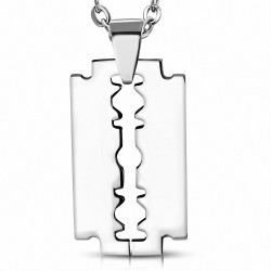 Pendentif Lame de rasoir en acier inoxydable