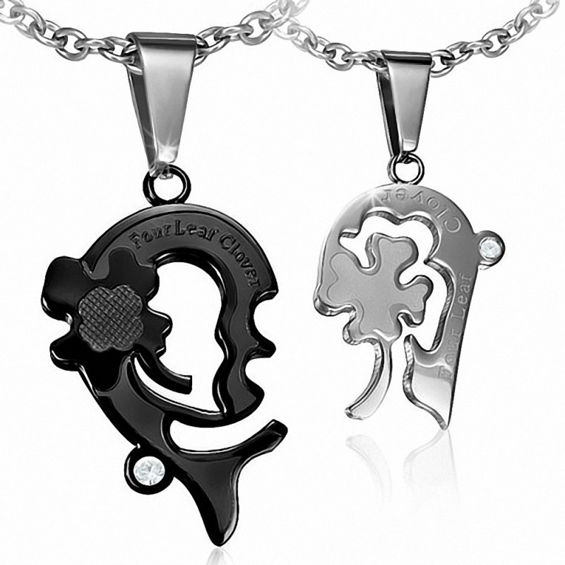 Pendentif Couple de puzzle avec coeur