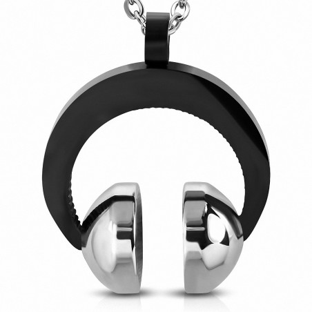 Pendentif charm  casque en acier inoxydable 2 tons