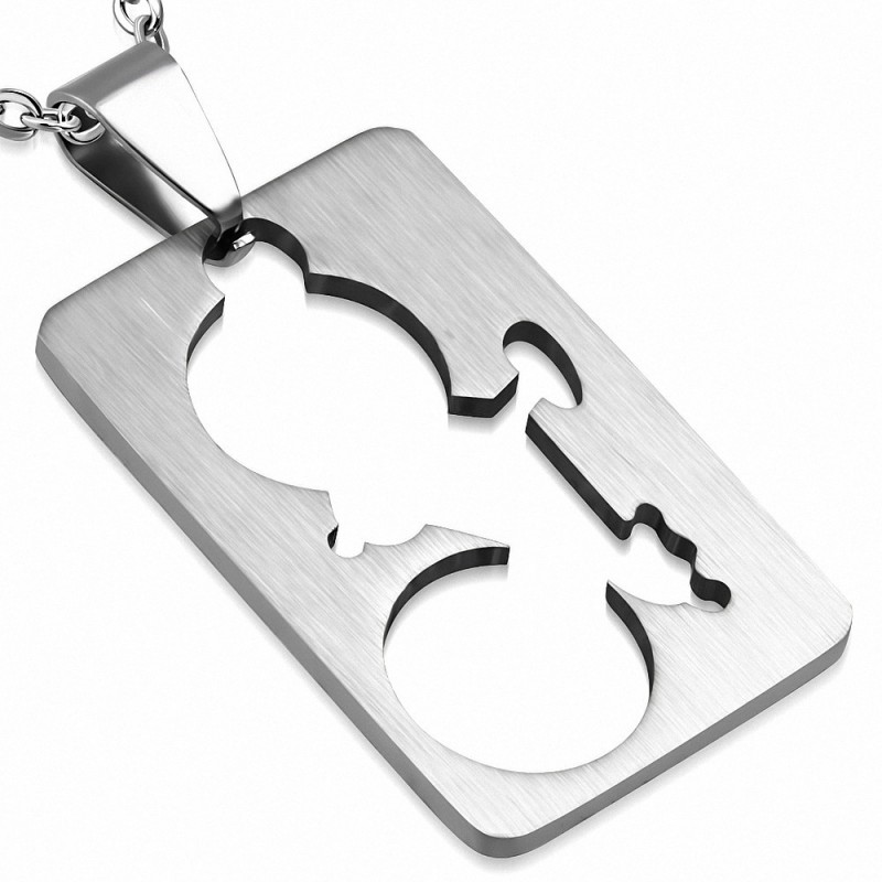 Pendentif  tag de sport  bicyclette en acier inoxydable