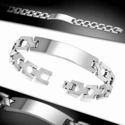 Bracelet en forme de croix celtique style montre en acier inoxydable avec gravure