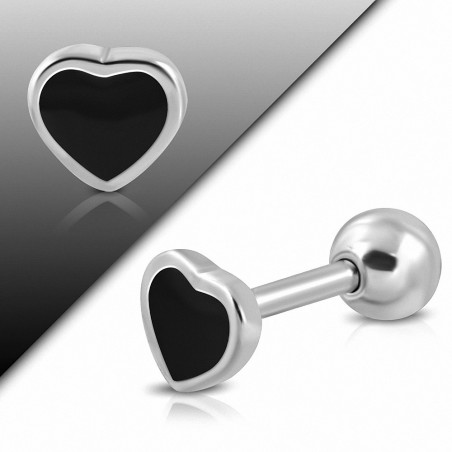 Piercing en acier inoxydable 2 tons Love Horeillet Tragus / Cartilage Barbell   | Boule 4mm | G-1