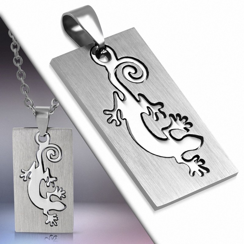Pendentif homme lézard plaque Pendentif homme lézard plaque