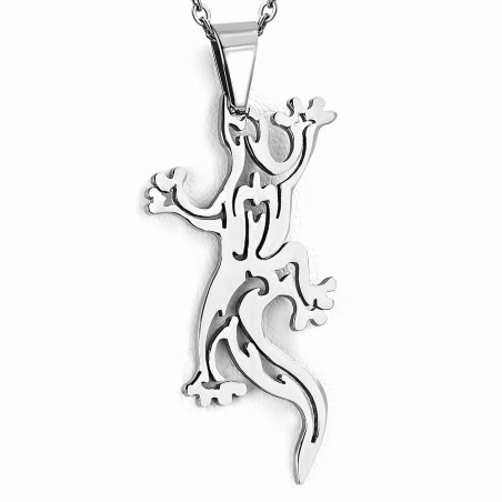 Pendentif homme lézard porte bonheur