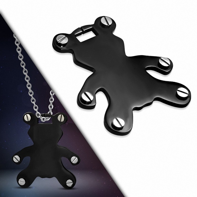 Pendentif homme ours noir Pendentif homme ours noir
