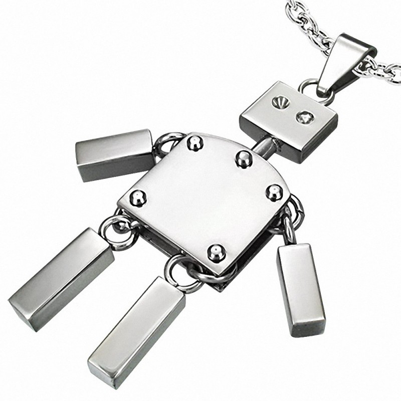Pendentif homme robot articulé Pendentif homme robot articulé
