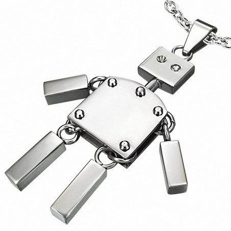 Pendentif homme robot articulé