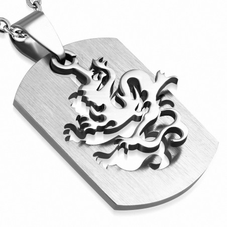 Pendentif homme plaque dragon chinois