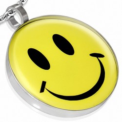 Pendentif homme smiley large sourire
