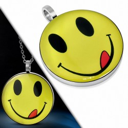 Pendentif homme smiley langue